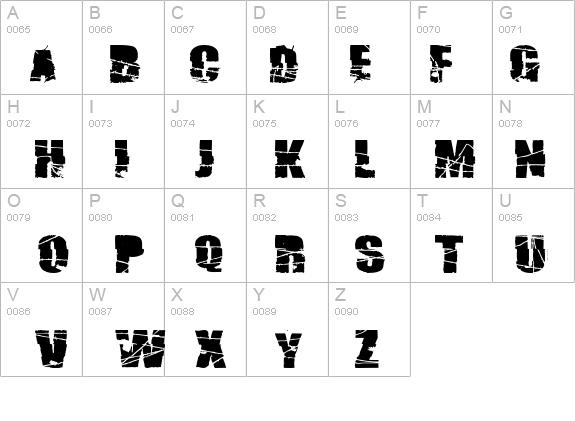 Broken74 details - Free Fonts at FontZone.net