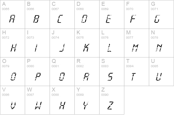 BrokenLED details - Free Fonts at FontZone.net