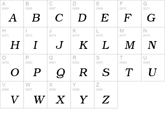 Brooklyn Italic T. details - Free Fonts at FontZone.net