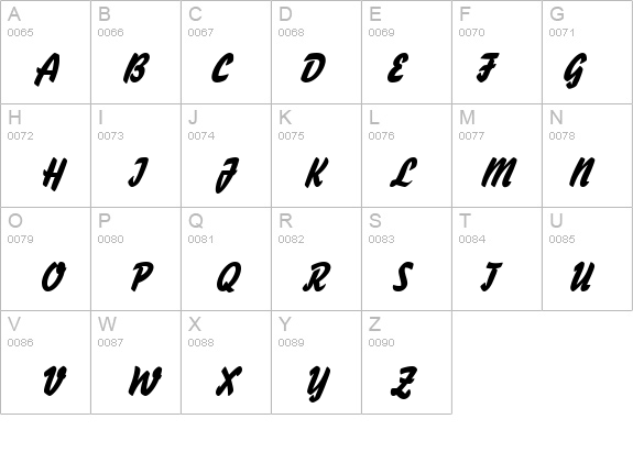 BrushStroke 26 Italic details - Free Fonts at FontZone.net