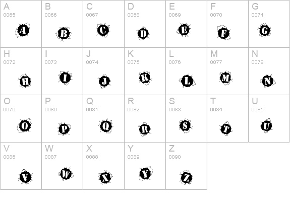 BulletHolz details - Free Fonts at FontZone.net