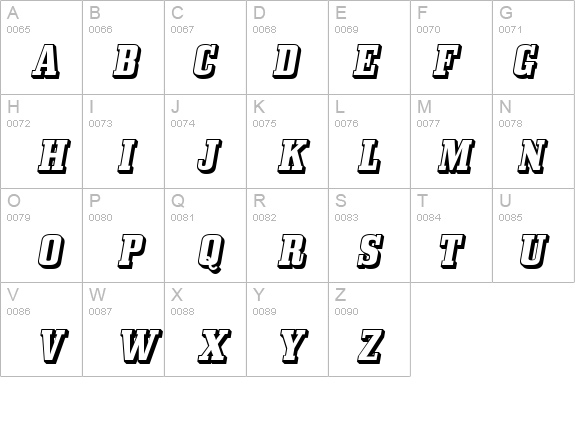 Bullpen 3D details - Free Fonts at FontZone.net