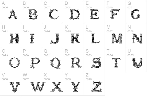 Burgoyne_Initials details - Free Fonts at FontZone.net