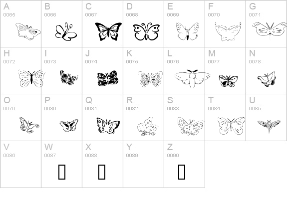 ButterflyHeaven details - Free Fonts at FontZone.net