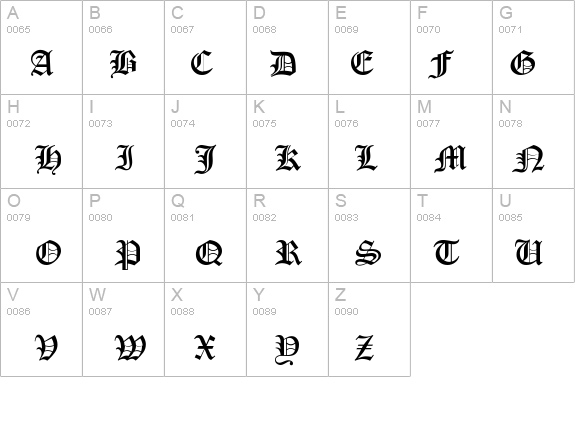 Canterbury details - Free Fonts at FontZone.net