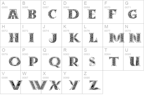Celticmd Decorative w Drop Caps details - Free Fonts at FontZone.net
