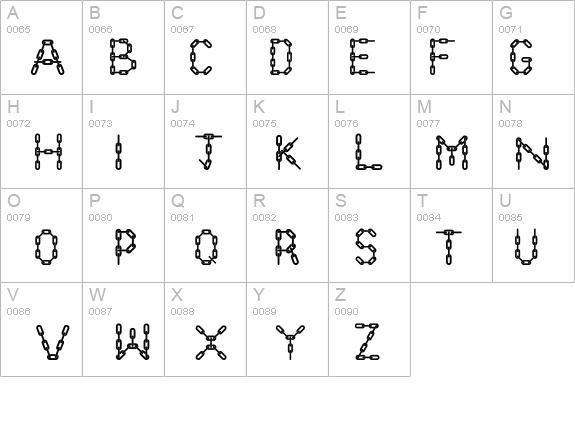Chain Letters details - Free Fonts at FontZone.net