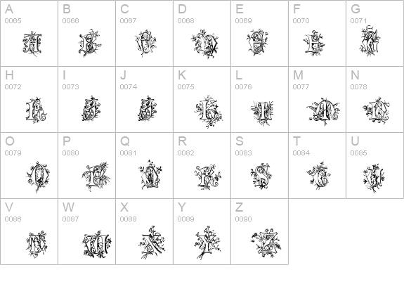 Cherubim Initials details - Free Fonts at FontZone.net