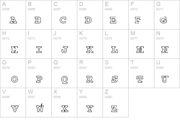 Chisel-Hollow Normal details - Free Fonts at FontZone.net