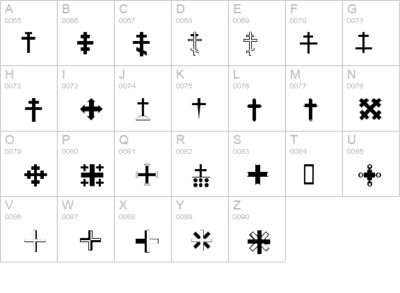 Christian Crosses III details - Free Fonts at FontZone.net