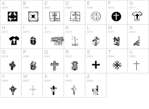 Christian Crosses V details - Free Fonts at FontZone.net