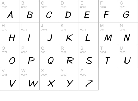 Copybook-Extended Italic details - Free Fonts at FontZone.net