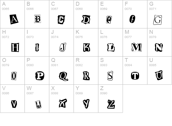 Cut-n-Paste Regular details - Free Fonts at FontZone.net