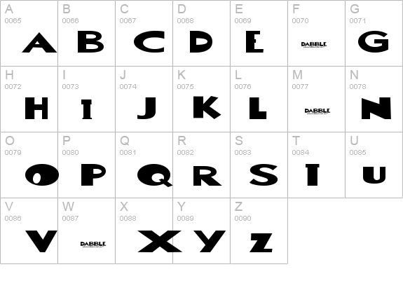 Dabble(eval) details - Free Fonts at FontZone.net