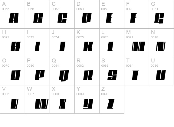 DaleysGothic-BlackItalic details - Free Fonts at FontZone.net