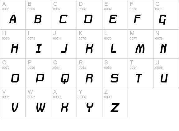 Daville Slanted details - Free Fonts at FontZone.net