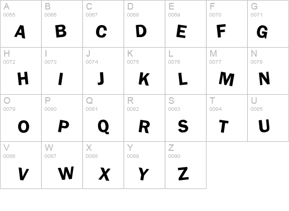 dDAFTt-UPPERcase details - Free Fonts at FontZone.net