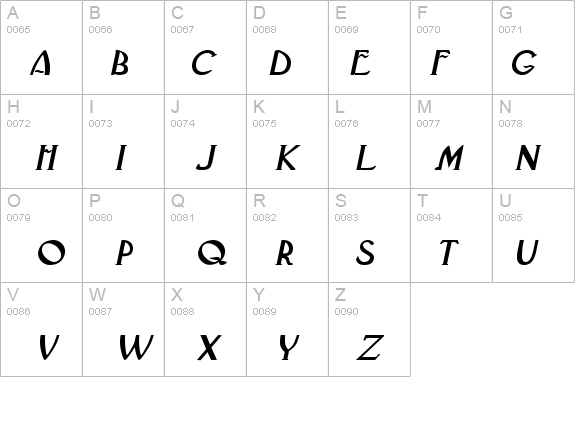 Deco-Extended Bold Italic details - Free Fonts at FontZone.net