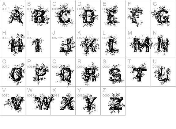 DeepWoodsInitials details - Free Fonts at FontZone.net