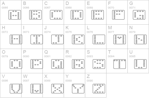 Domino flad details - Free Fonts at FontZone.net
