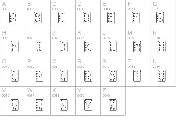 Domino normal details - Free Fonts at FontZone.net