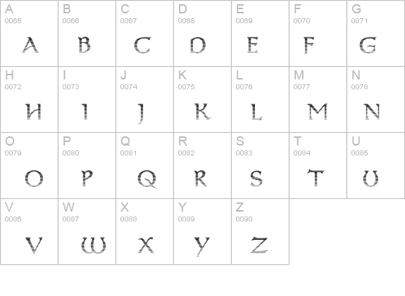 Dumbledor 1 Cut Up details - Free Fonts at FontZone.net