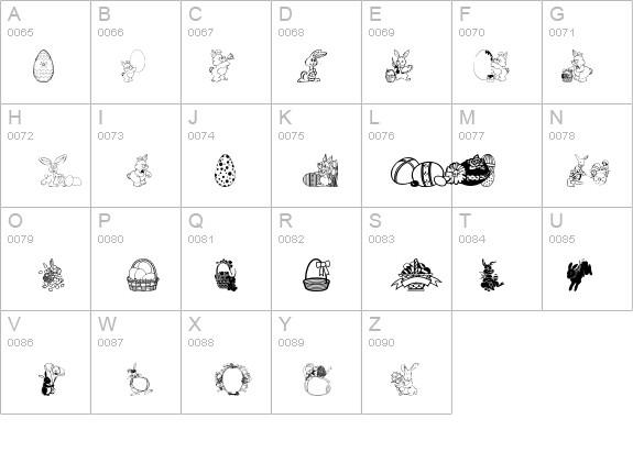 Easter art details - Free Fonts at FontZone.net