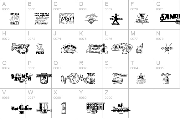 Eating Out details - Free Fonts at FontZone.net