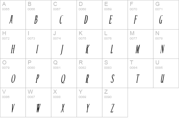 Echelon Condensed Italic details - Free Fonts at FontZone.net