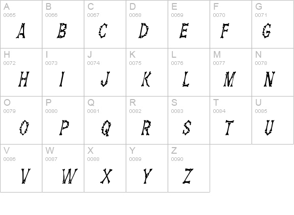 Eddy's Bones-Condensed Italic details - Free Fonts at FontZone.net