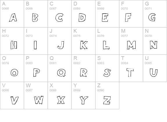 Eighty Percent Caps Outline details - Free Fonts at FontZone.net