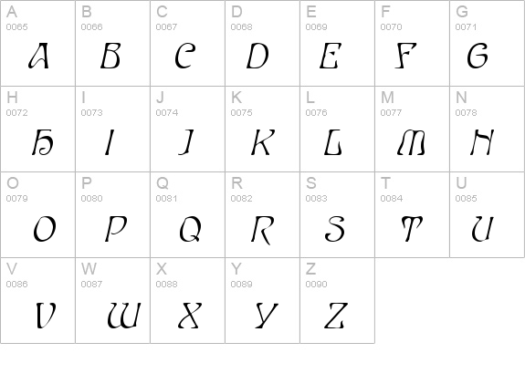 Elves-Condensed Italic details - Free Fonts at FontZone.net
