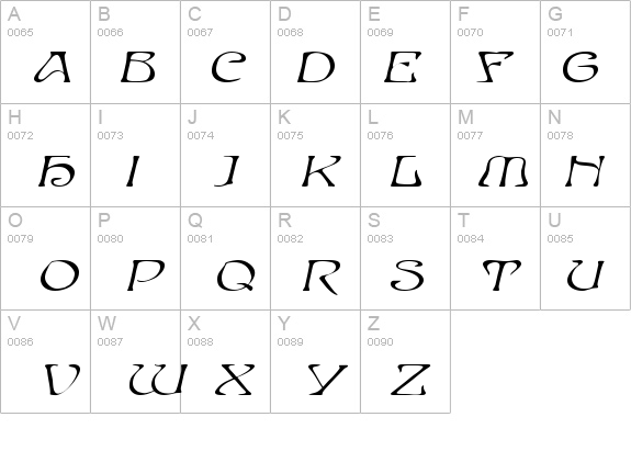 Elves-Extended Italic details - Free Fonts at FontZone.net