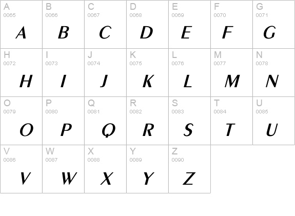 Exotic-Demi Italic details - Free Fonts at FontZone.net