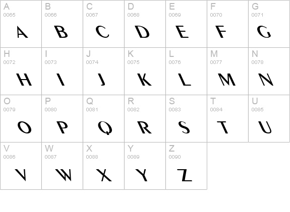 Exotic Demi Lefty details - Free Fonts at FontZone.net