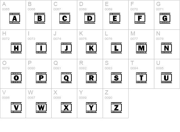 FilmStrip details - Free Fonts at FontZone.net