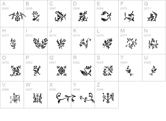 Floralia details - Free Fonts at FontZone.net