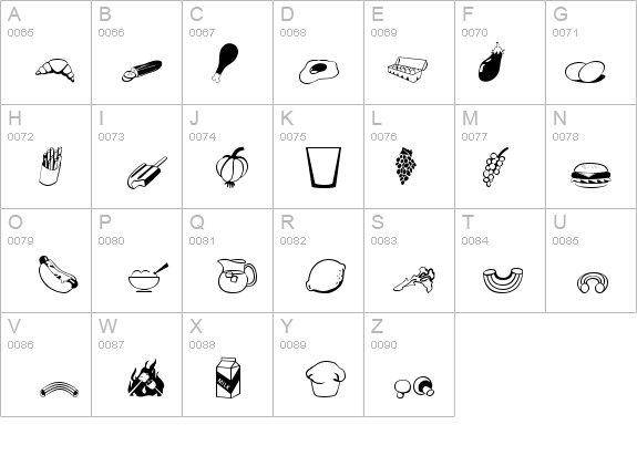 Food details - Free Fonts at FontZone.net