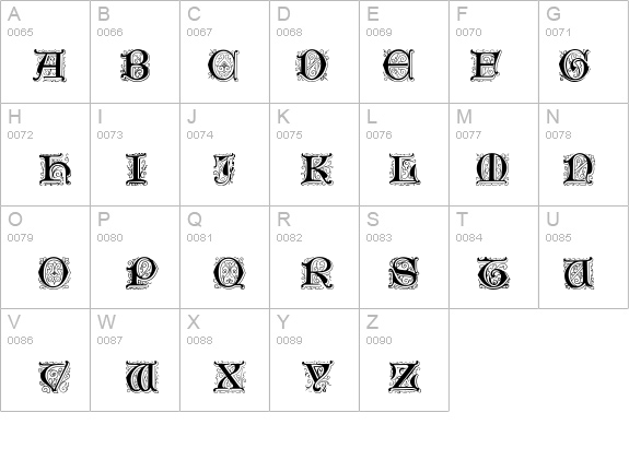 Genzsch Initials details - Free Fonts at FontZone.net