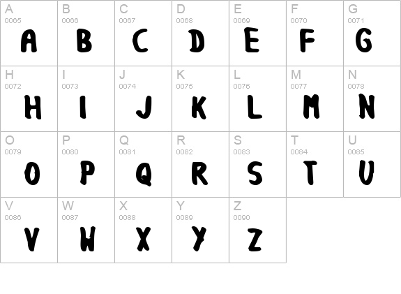 GF Matilda bold details - Free Fonts at FontZone.net