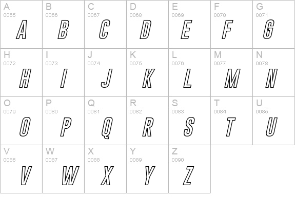 Gobold Hollow Bold Italic details - Free Fonts at FontZone.net