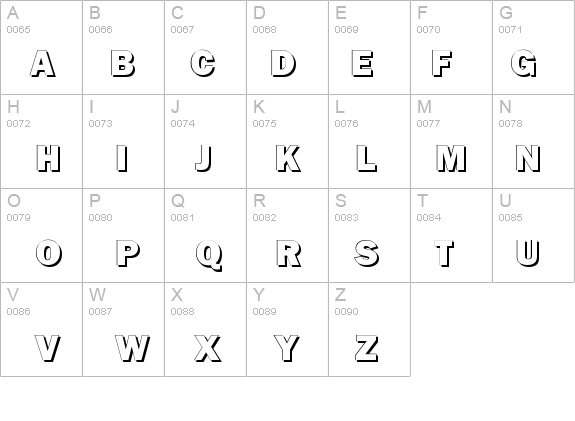 Goffik-Shadow  details - Free Fonts at FontZone.net
