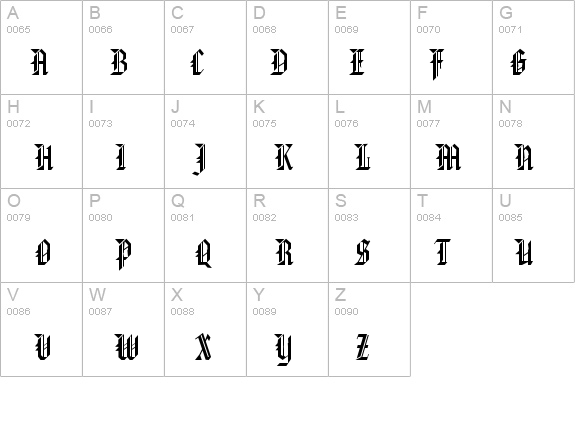 Gothic 32 Normal details - Free Fonts at FontZone.net