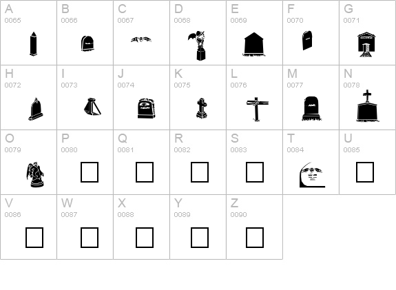 gravestone-bats details - Free Fonts at FontZone.net