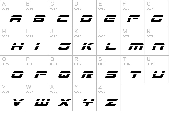 Gunship Laser Italic details - Free Fonts at FontZone.net