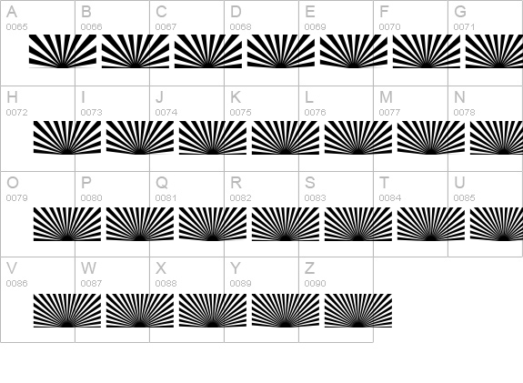 Half SunBurst-w4-02 details - Free Fonts at FontZone.net