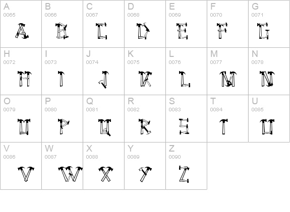 Hammered details - Free Fonts at FontZone.net