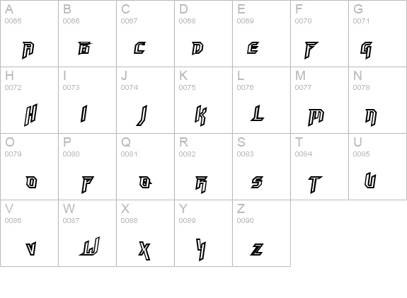 HammerheadOutline Italic details - Free Fonts at FontZone.net