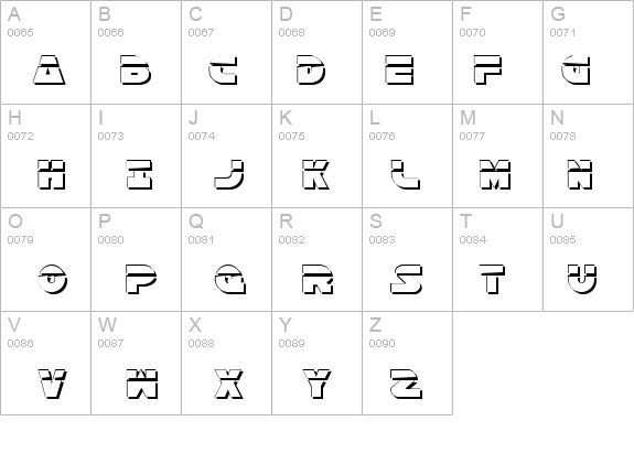 Han Solo Shadow Laser details - Free Fonts at FontZone.net