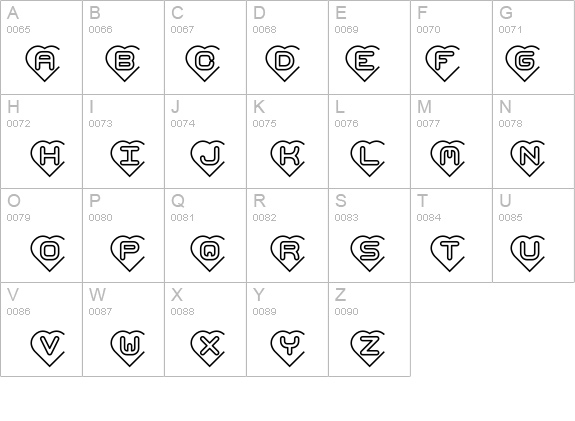 Hearts -BRK- details - Free Fonts at FontZone.net